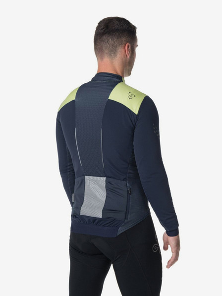 Kilpi Зелена и синя мъжка колоездачна фланелка Kilpi Moveto