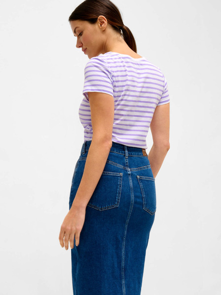 Orsay Тениска на лилаво-бели райета ORSAY