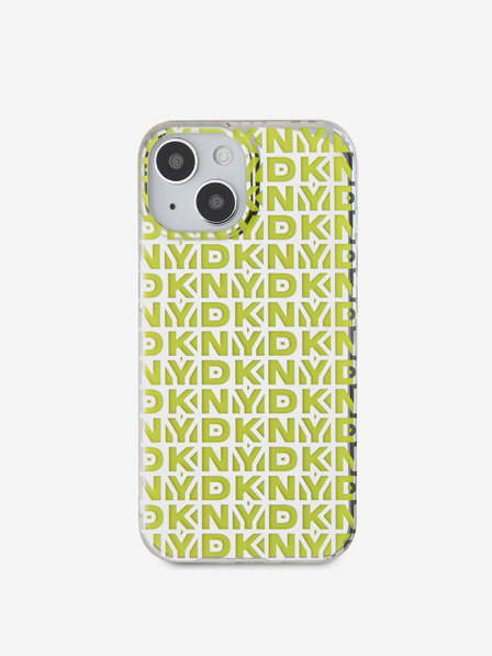 DKNY Заден капак от PC/TPU с повтаряща се шарка за iPhone 15 Yellow DKNY