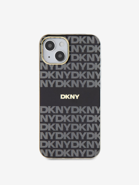 DKNY PC/TPU Repeat Pattern Tonal Stripe Magsafe Back Cover за iPhone 15 Black DKNY