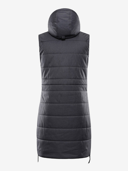 ALPINE PRO Тъмно сива дамска зимна ватирана жилетка с мембрана ALPINE PRO HARDA