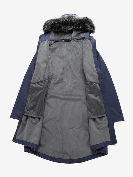 ALPINE PRO Тъмно синьо дамско софтшел палто с качулка ALPINE PRO IBORA