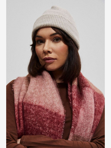 Moodo Розов дамски кариран шал Moodo