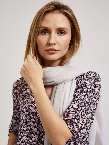 Moodo Сив летен шал с накъсан край Moodo