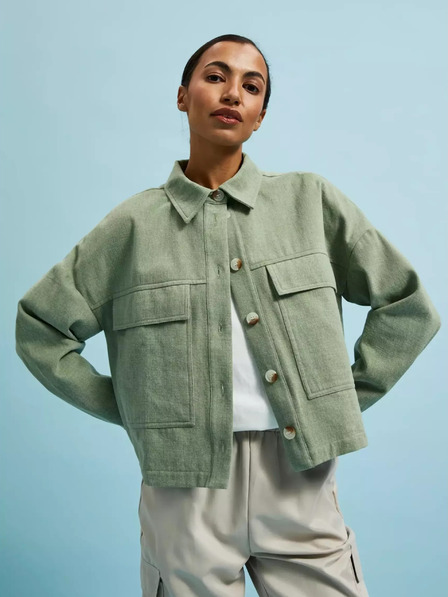 Moodo Маслиненозелено яке с джобове и яка Moodo