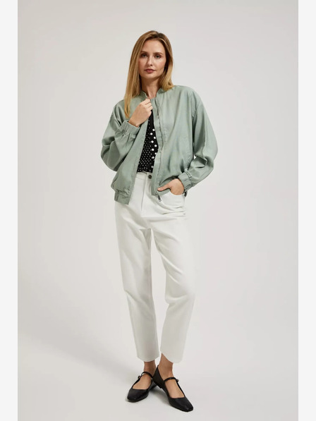 Moodo Зелен бомбър с цип Moodo