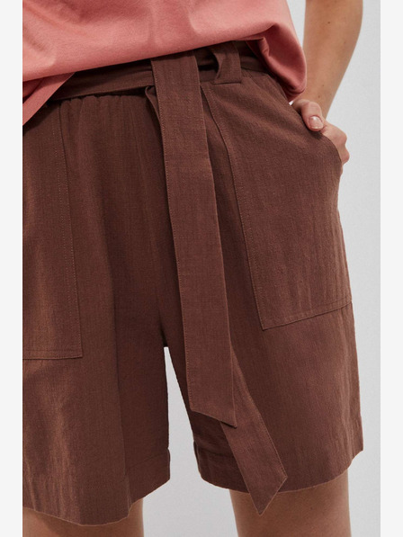 Moodo Кафяви дамски къси панталони Moodo