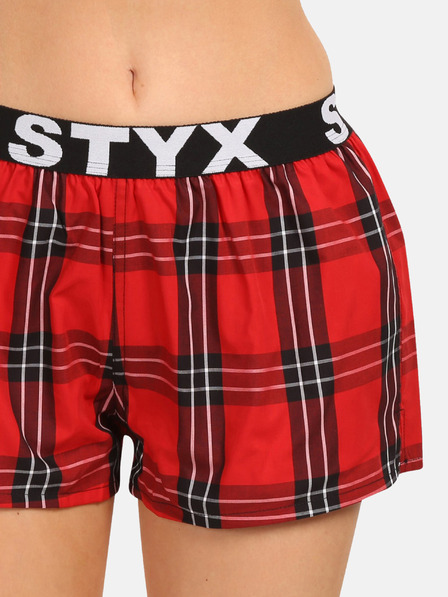 Styx Червени дамски карирани шорти Styx