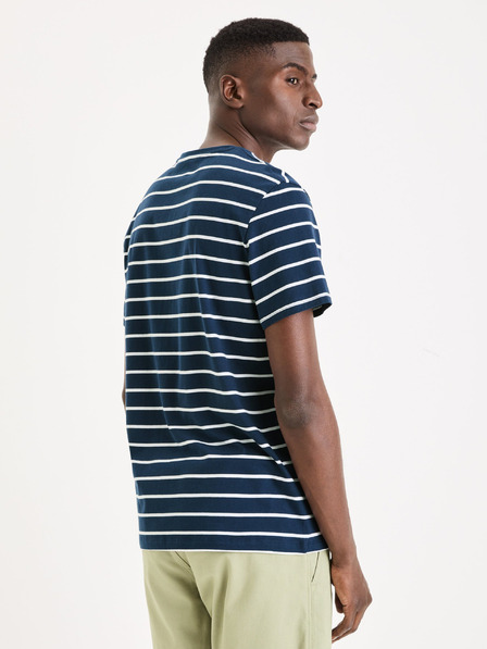 Celio Тъмно синя мъжка основна тениска Celio Gebaser