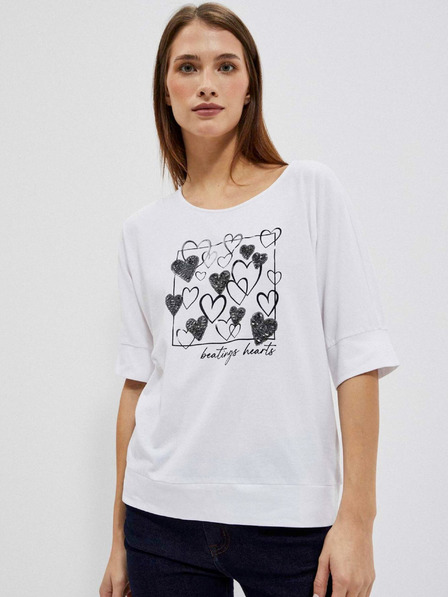 Moodo Бяла дамска тениска Moodo