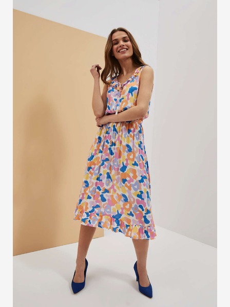 Moodo Кремава шарена рокля Moodo