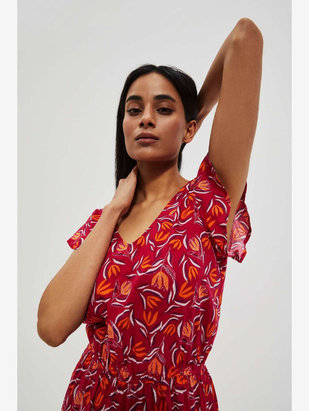 Moodo Червена шарена рокля Moodo