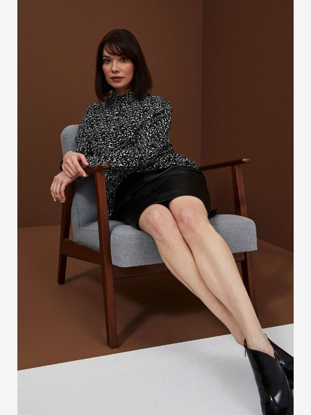 Moodo Черна дамска пола от изкуствена кожа Moodo