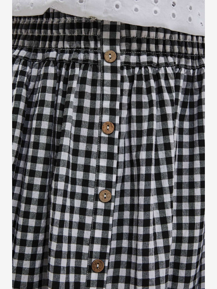 Moodo Бяло-черна карирана дамска пола Moodo