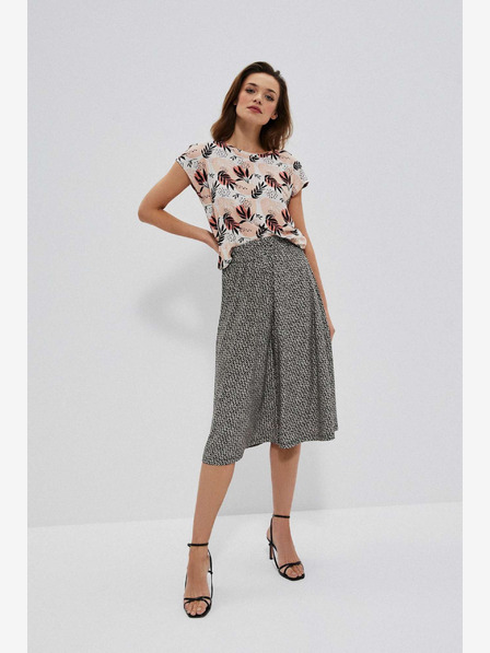 Moodo Бяло-черна дамска шарена пола Moodo