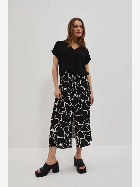 Moodo Бяло-черна дамска шарена пола Moodo