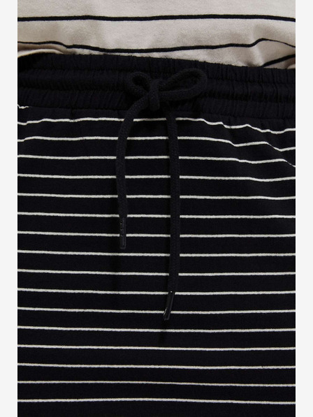 Moodo Бяло-черна раирана пола за жени Moodo