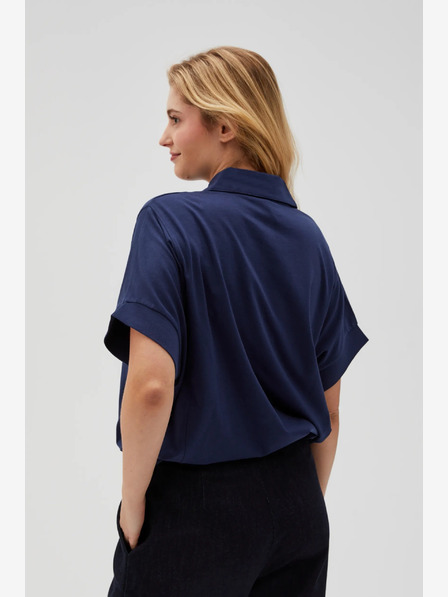 Moodo Тъмно синя дамска риза Moodo