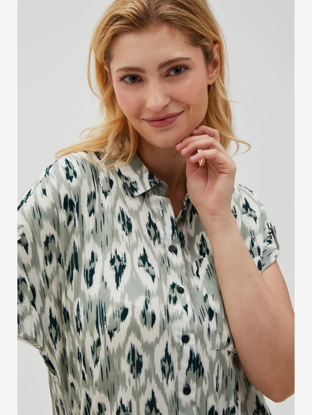 Moodo Зелена дамска шарена блуза Moodo
