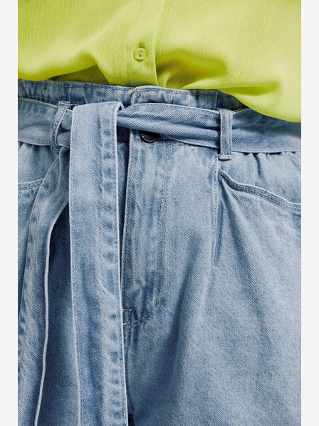 Moodo Светлосини къси панталони от деним за жени Moodo