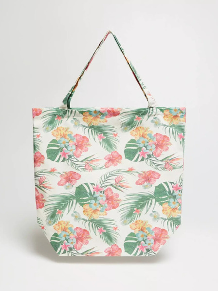 Moodo Кремава и зелена дамска чанта с шарка Moodo