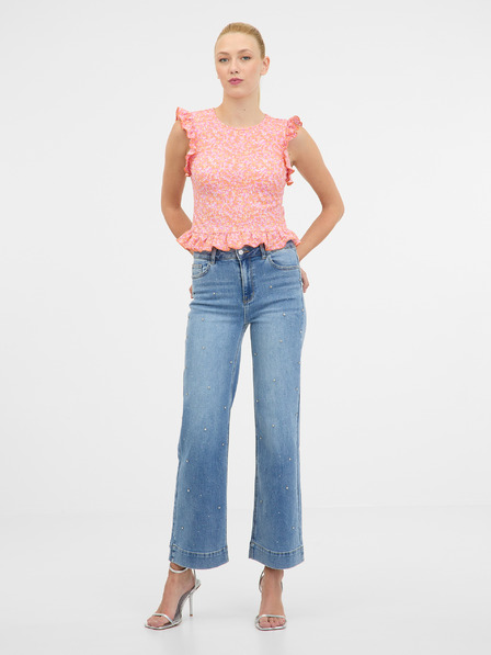 Orsay Розова дамска тениска с къс ръкав ORSAY