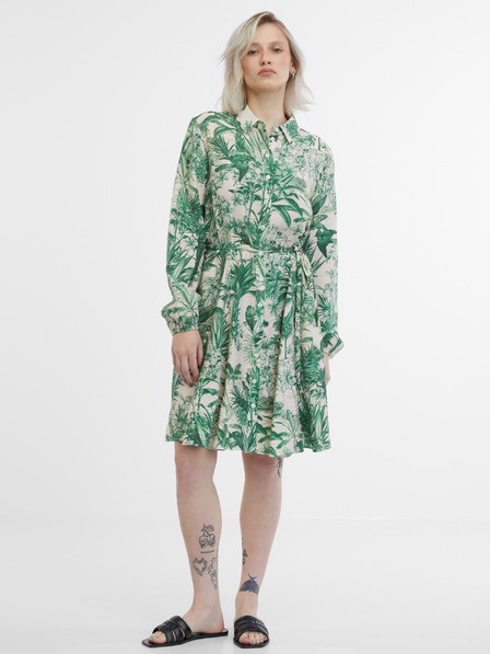 Orsay Зелена и бежова дамска рокля ORSAY