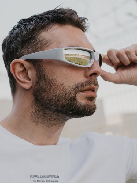 VEYREY Бели унисекс спортни слънчеви очила VeyRey Steampunk Istephiel