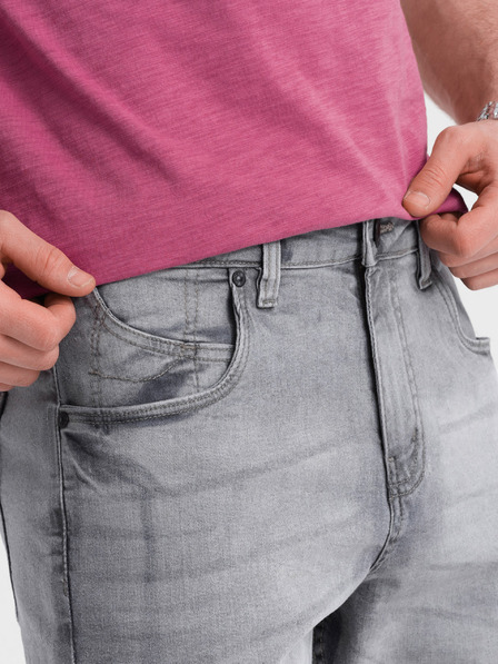 Ombre Clothing Сиви мъжки дънкови шорти Ombre Clothing