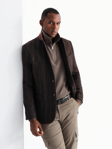 Ombre Clothing Елегантно мъжко структурирано плетено яке Ombre Clothing