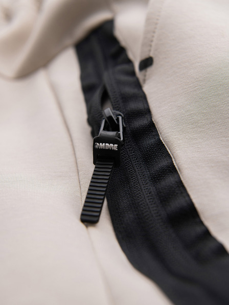 Ombre Clothing Мъжки спортни панталони с оребрени маншети и декоративен цип - пясъчен Ombre Clothing