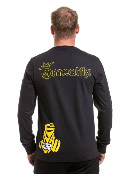 Meatfly Meatfly мъжка тениска с дълъг ръкав Dakar Beduin Black | Черна | Размер