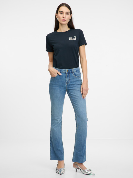 Orsay Тъмно синя дамска тениска с къс ръкав ORSAY