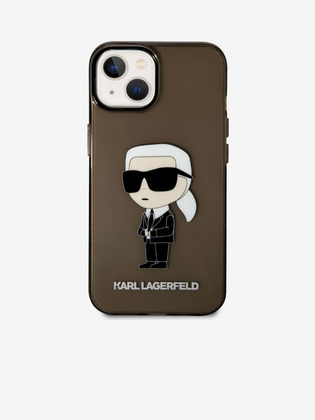 Karl Lagerfeld Karl Lagerfeld IML Иконичен NFT Заден Калъф за iPhone 14 Plus Black