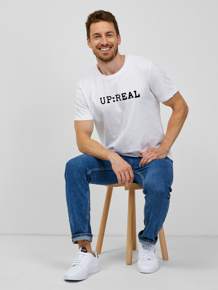 ZOOT.Original Бяла мъжка тениска с печат ZOOT.Original Up:Real