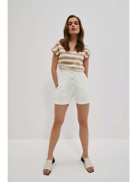 Moodo Бели дамски къси панталони Moodo