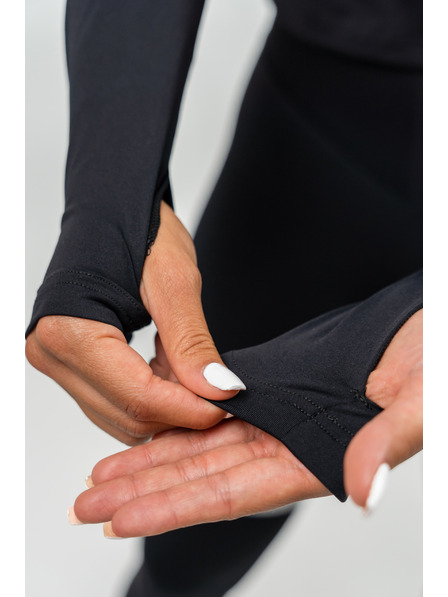 Nebbia Черен топ с дълъг ръкав TRUE HERO 242