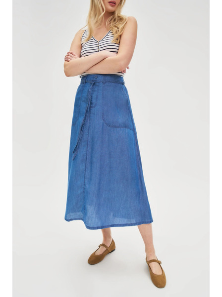 Moodo Синя дамска дънкова пола Moodo