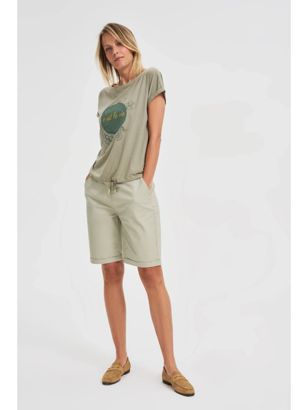 Moodo Маслинена дамска тениска Moodo