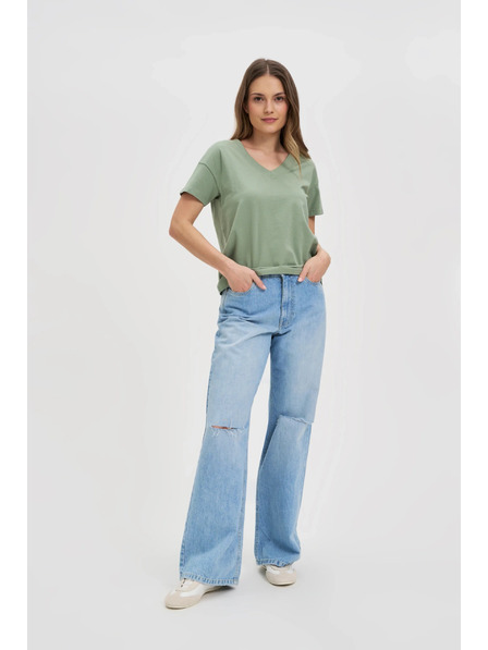 Moodo Маслинена дамска тениска Moodo