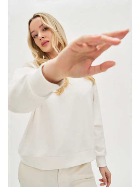 Moodo Бял дамски суитшърт