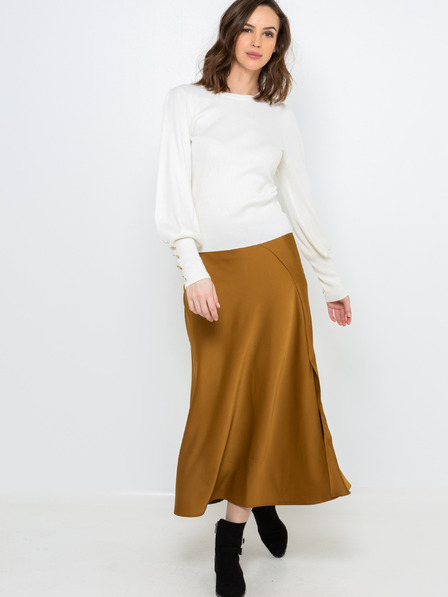 CAMAIEU Бял суитшърт с балонени ръкави CAMAIEU