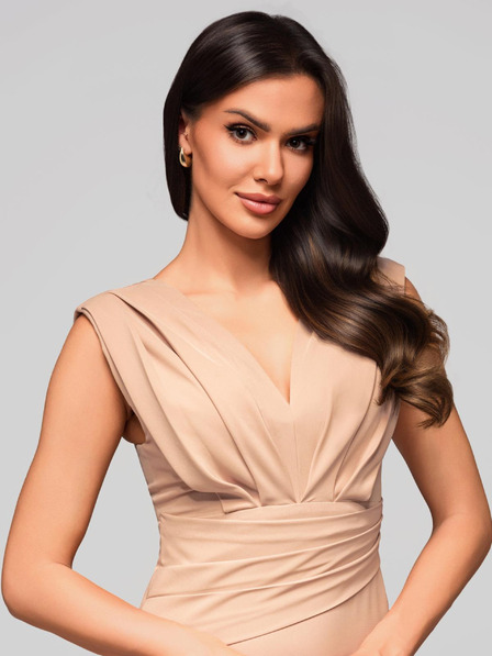 Edoti Миди рокля LAURA - кремава