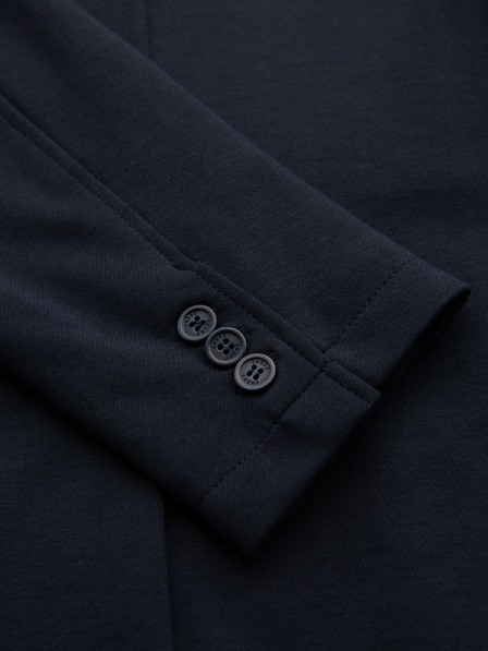 Ombre Clothing Мъжко тъмносиньо сако SLIM от фино структуриран плат