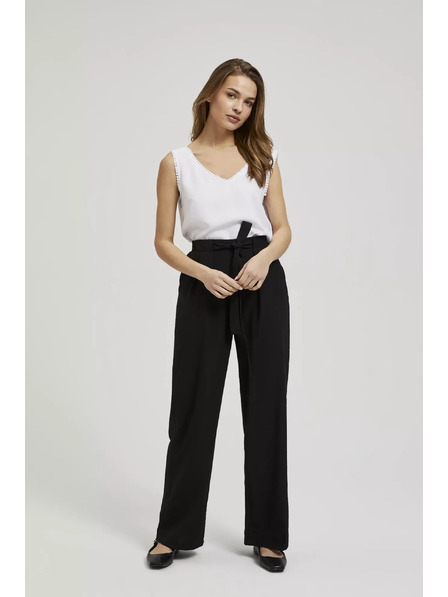 Moodo Бяла потник с декоративен кант