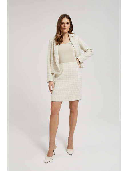 Moodo Кремава карирана прилепнала пола