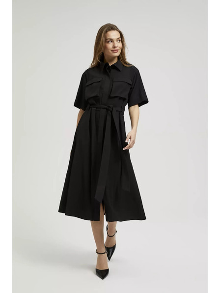 Moodo Черна ризова рокля