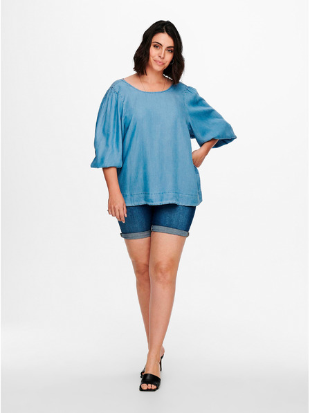 ONLY CARMAKOMA Синя блуза от деним ONLY CARMAKOMA