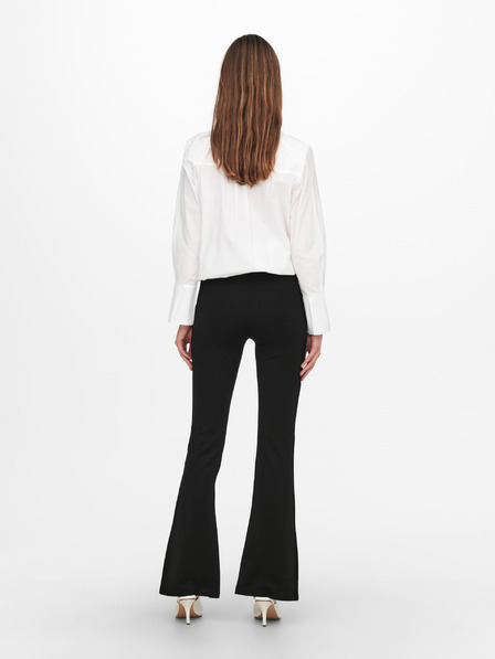 Jacqueline de Yong Черни дамски панталони с разширена кройка JDY Pretty