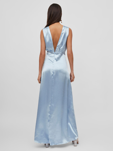 Vila Светлосиня дамска сатенена макси рокля VILA Sittas